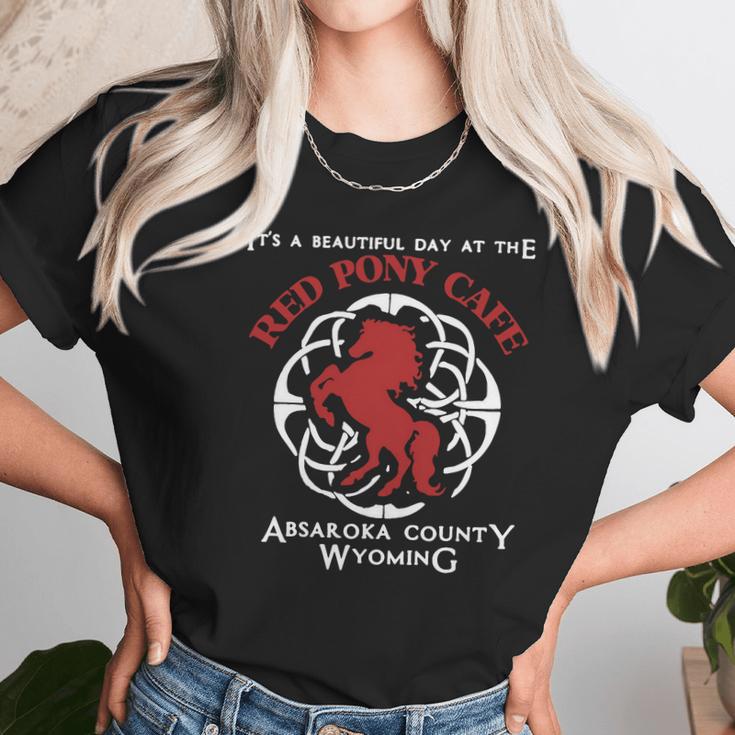 Red Pony Cafe Absaroka County Wyoming T-Shirt Unisex T-Shirt Gifts for Her