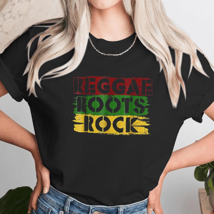 Reggae Roots Rock Jamaica Rastafari Unisex T-Shirt Gifts for Her