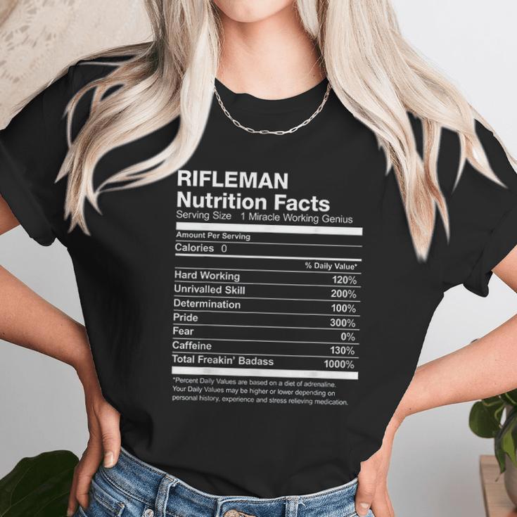 Rifleman Nutrition Facts Funny Unisex T-Shirt Gifts for Her