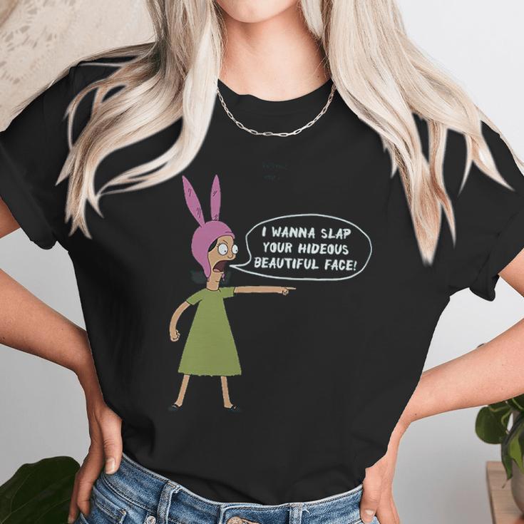 Ripple Junction Bobs Burgers I Wanna Slap Your Face Adult Unisex T-Shirt Gifts for Her