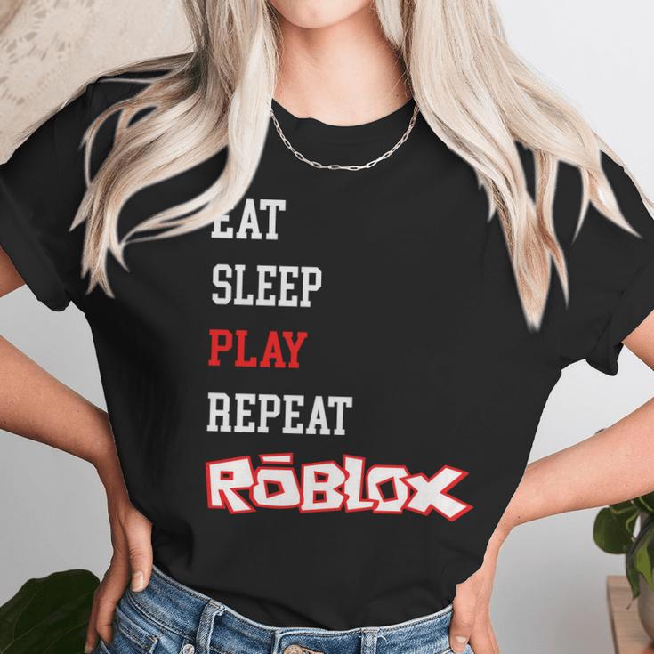 Roblox Eat Sleep Play Repeat Unisex T-Shirt Gifts for Her