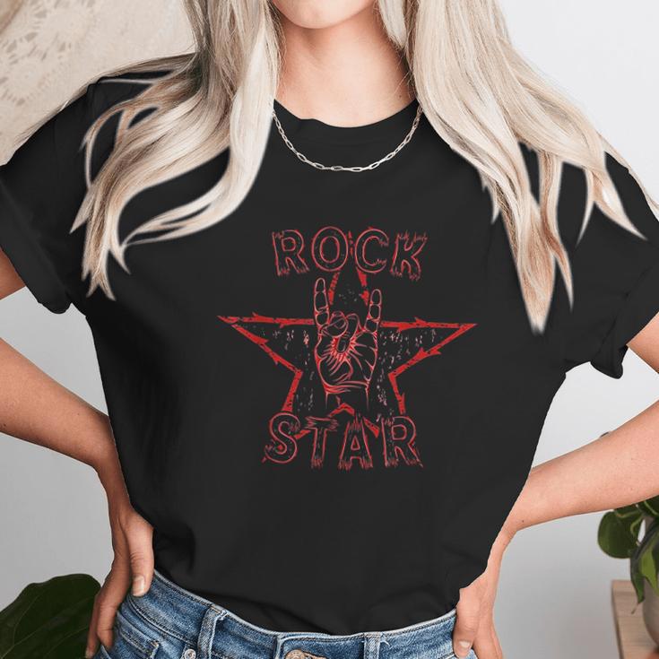 Rock Star Rock On Sign Unisex T-Shirt Gifts for Her