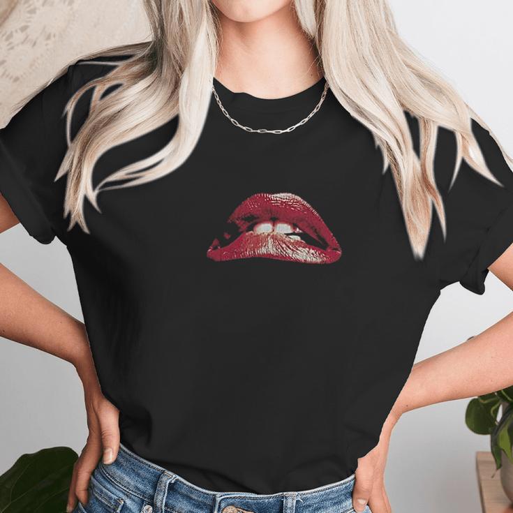 Rocky Horror Picture Show Classic Lips Juniors Sheer Fitted Unisex T-Shirt Gifts for Her