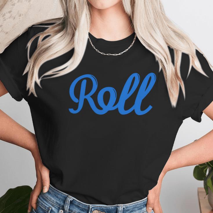 Roll Jiu Jitsu Blue Unisex T-Shirt Gifts for Her