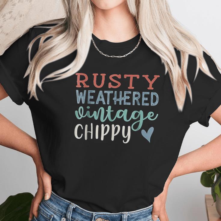 Rusty Weather Vintage Chippy Farmhouse Southern Unisex T-Shirt Gifts for Her