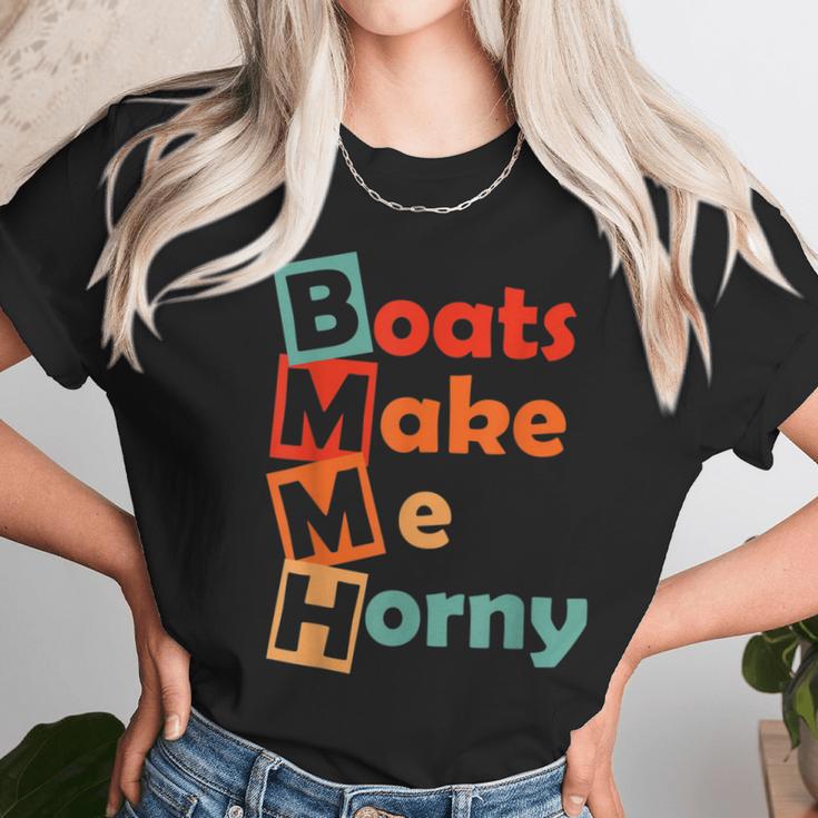 Sadiecrowell Boats Make Me Horny Vintage Unisex T-Shirt Gifts for Her