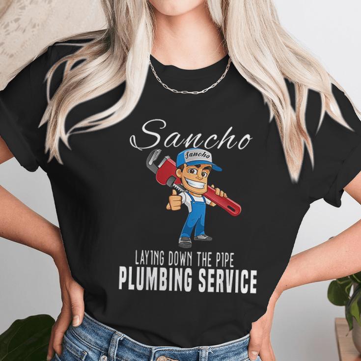 Sancho Plumbing Service Unisex T-Shirt Gifts for Her