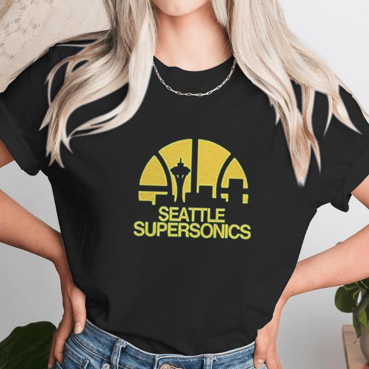 Seattle Supersonics Basketball Print Unisex T-Shirt Gifts for Her