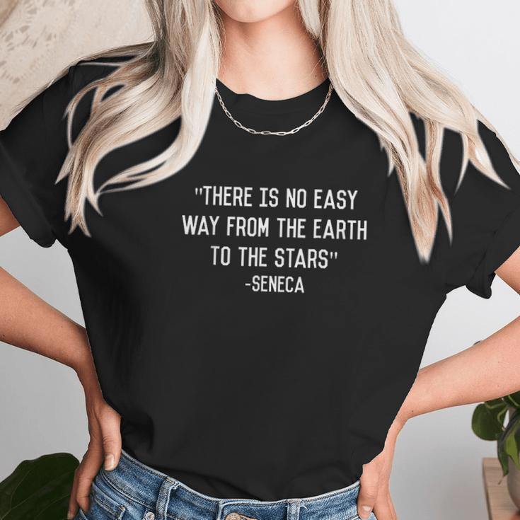 Seneca Space Travel Stoic Philosophy Quote Unisex T-Shirt Gifts for Her