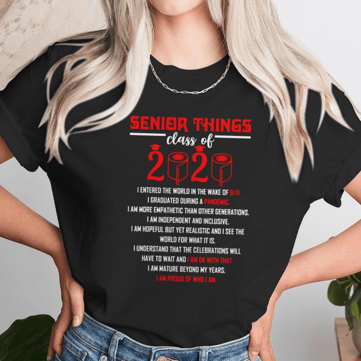 Senior Things Class Of 2020 Shirt Quarantined 2020 Graduation Grad Vintage T-Shirt Unisex T-Shirt Gifts for Her