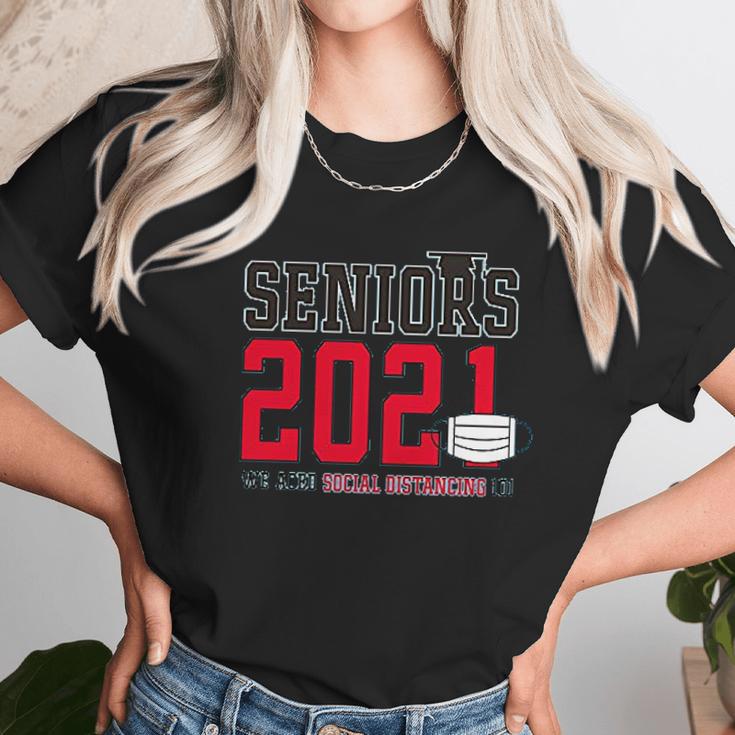 Seniors 2021 We Aced Social Distancing 101 Unisex T-Shirt Gifts for Her