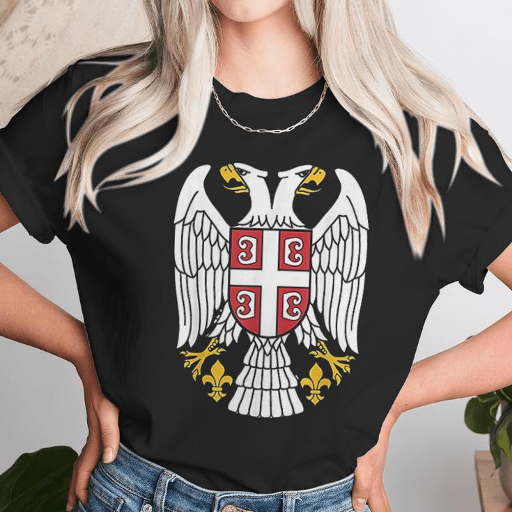 Serbian Eagle Srpski Grb Emblem Serbia Double-Headed Eagle Unisex T-Shirt Gifts for Her