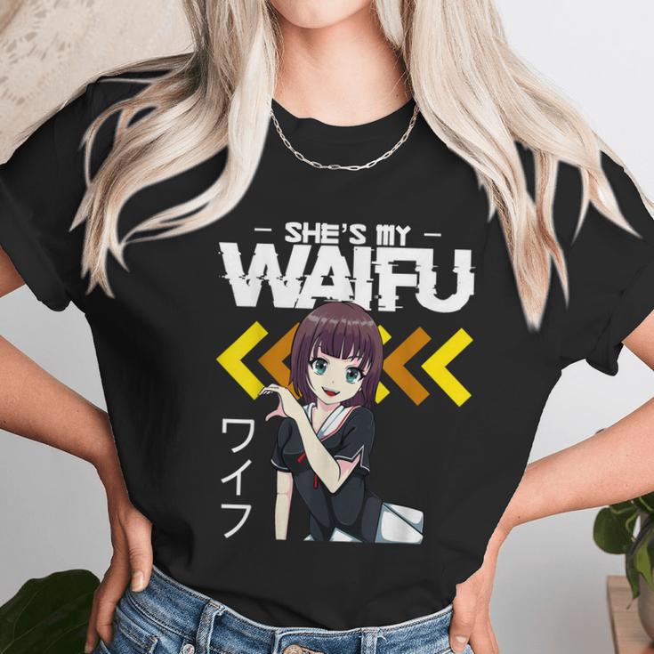 Shes My Waifu Hes My Senpai Anime Manga Couples Romantic Graphic Design Printed Casual Daily Basic Unisex T-Shirt Gifts for Her