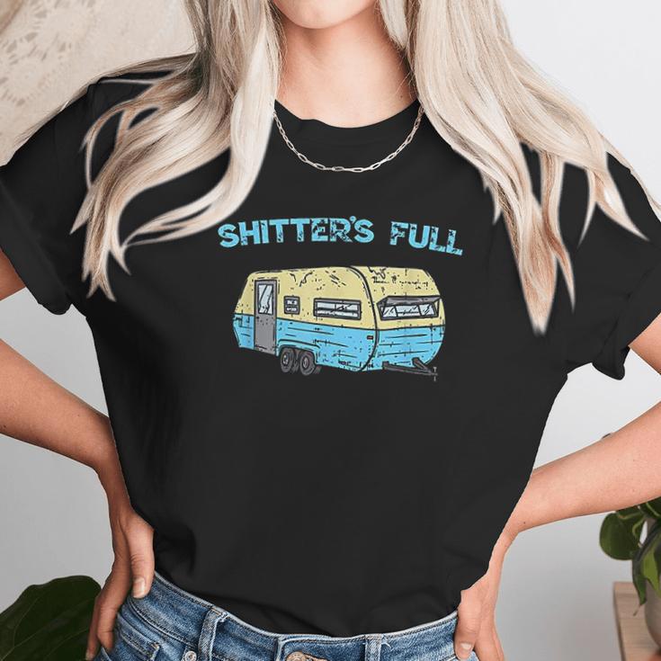 Shitters Full Funny Camping Van Camper Trailer Camp Unisex T-Shirt Gifts for Her