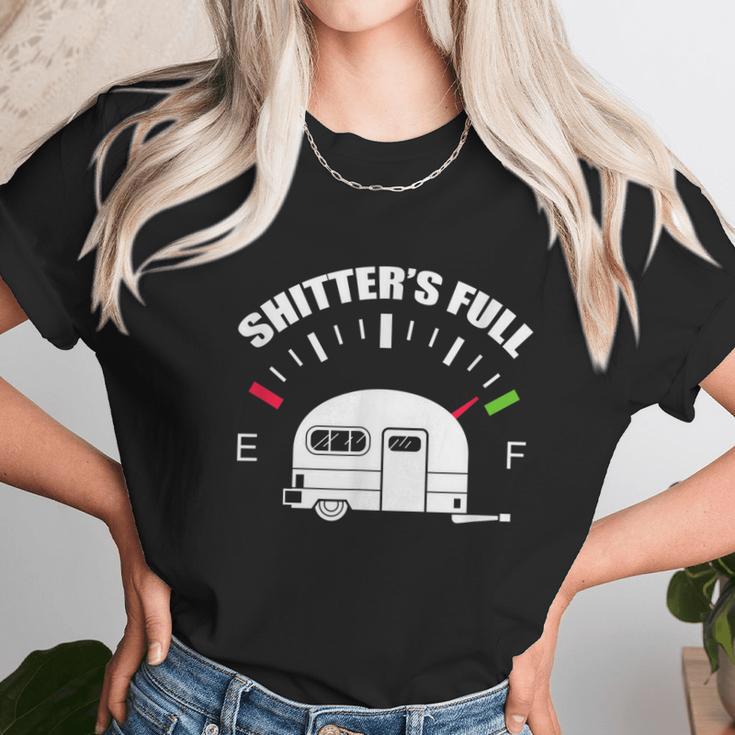 Shitters Full Rv Camping Camper Road Trip Travel Unisex T-Shirt Gifts for Her