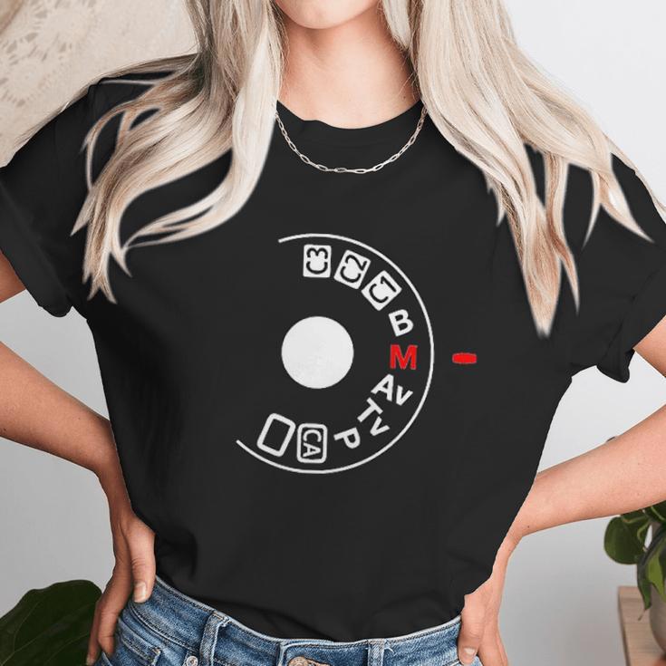 Shoot Manual Camera Buff Photography Lovers Unisex T-Shirt Gifts for Her