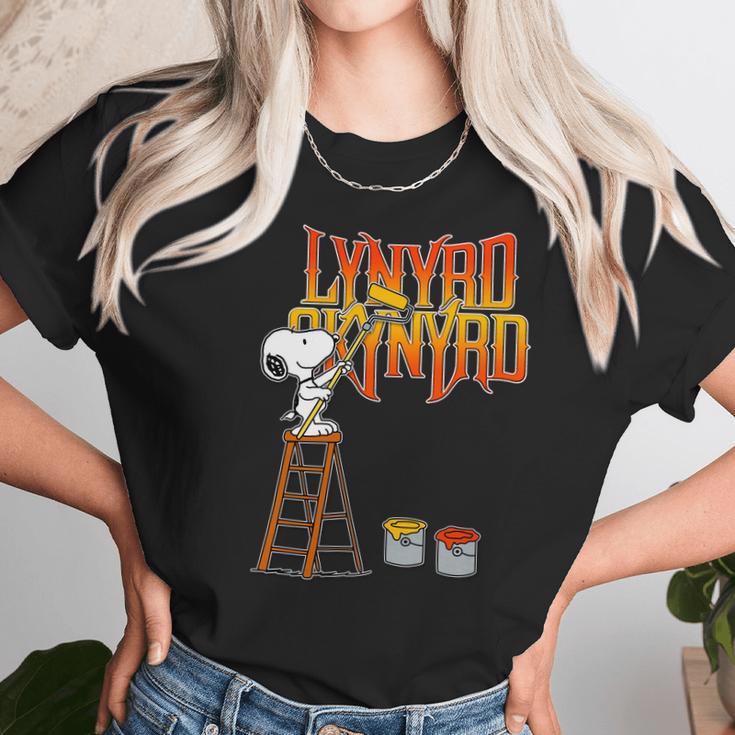 Snoopy Drawing Lynyrd Skynyrd Unisex T-Shirt Gifts for Her