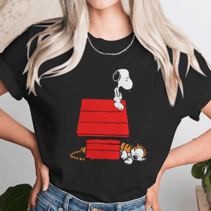 Snoopy And Hobbes Unisex T-Shirt Gifts for Her