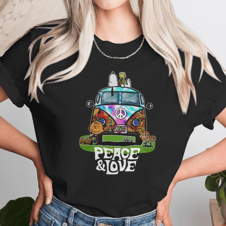 Snoopy Peace And Love Shirt Unisex T-Shirt Gifts for Her