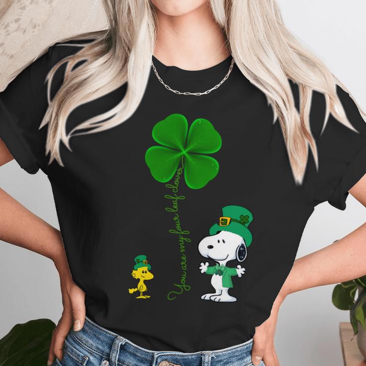 Snoopy Shamrock You Are My Four Leaf Clover Unisex T-Shirt Gifts for Her