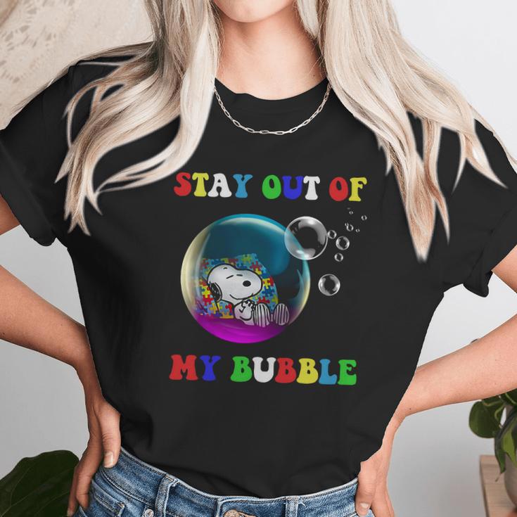 Snoopy Sleeping Stay Out Of My Bubble Unisex T-Shirt Gifts for Her