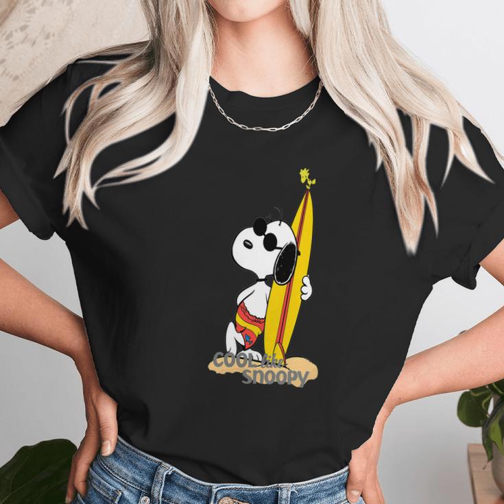 Snoopy Surfing Unisex T-Shirt Gifts for Her