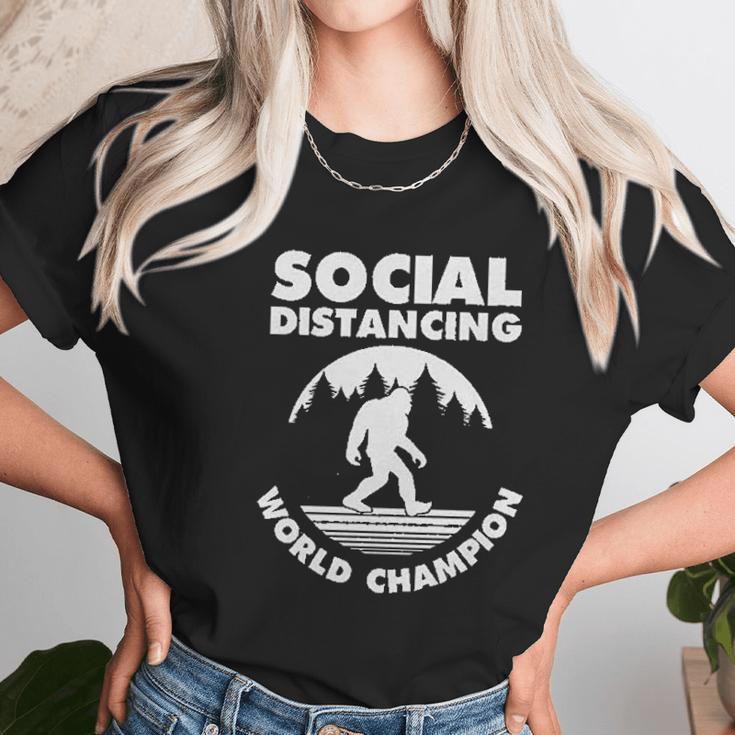 Social Distancing Bigfoot Unisex T-Shirt Gifts for Her