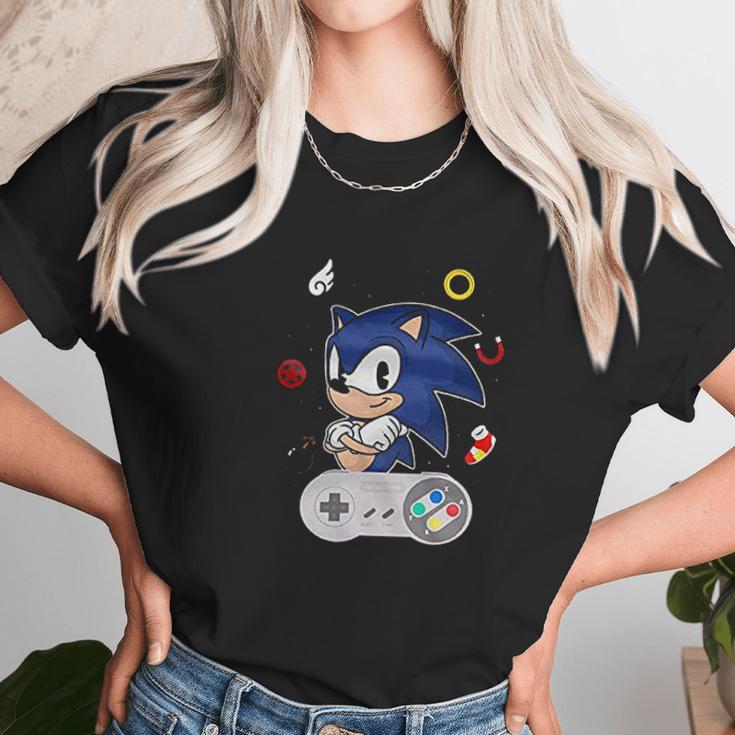 Sonic Cute Simple Black Unisex T-Shirt Gifts for Her