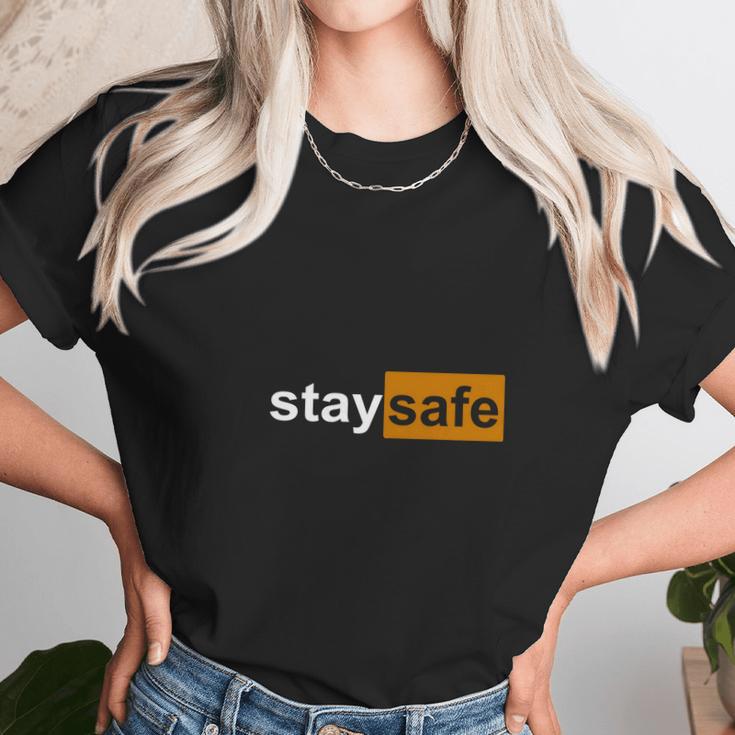 Stay Safe Pornhub Parody Unisex T-Shirt Gifts for Her