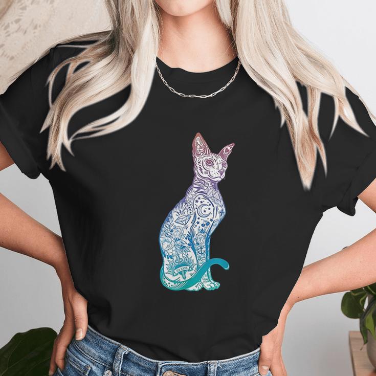 Stay Weird Pastel Goth Sphynx Cat Tattoo Kitten Unisex T-Shirt Gifts for Her