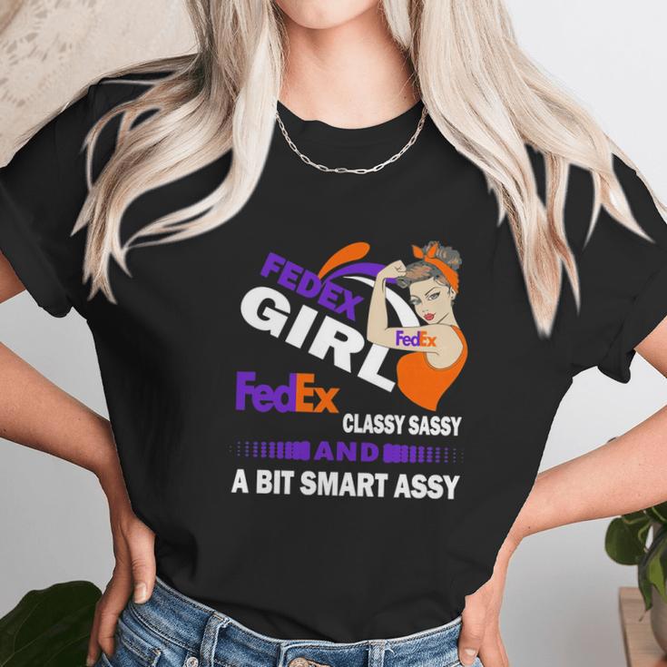 Strong Girl Fedex Classy Sassy And A Bit Smart Assy Unisex T-Shirt Gifts for Her