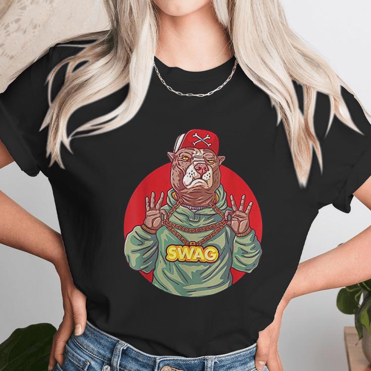 Swag Pit Bull Bulldog Unisex T-Shirt Gifts for Her