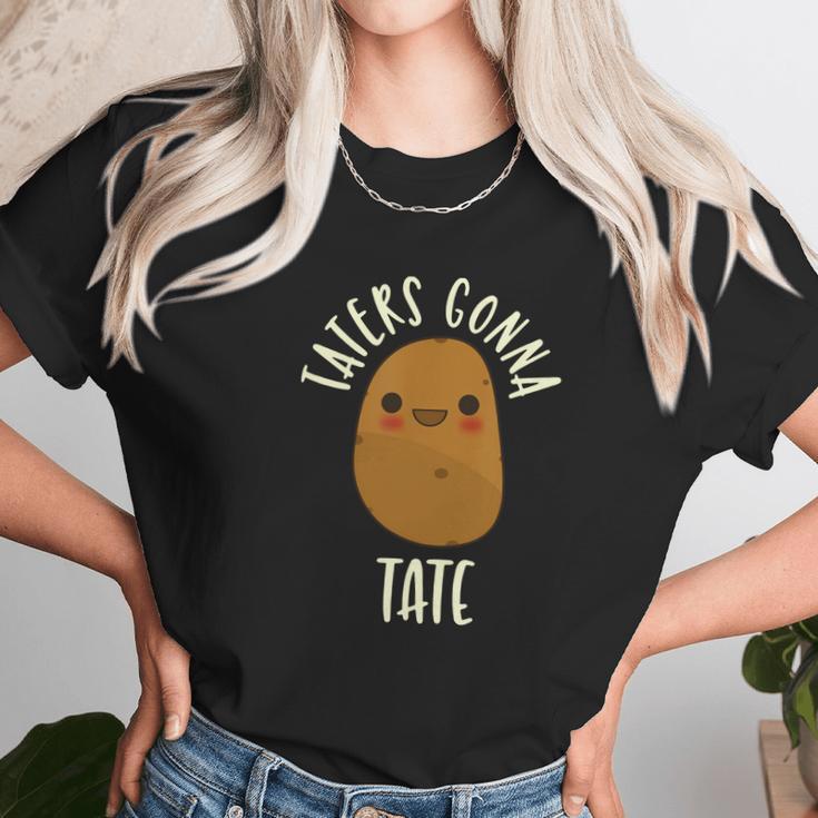 Taters Gonna Tate T-Shirt Cute Potato Funny Tee Shirt Unisex T-Shirt Gifts for Her