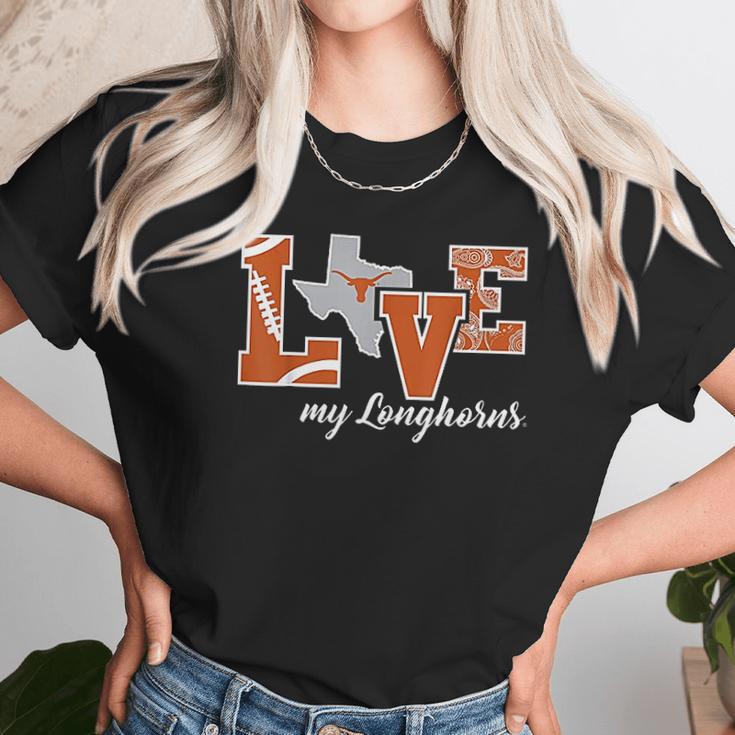 Texas Longhorns Love My Longhorns Unisex T-Shirt Gifts for Her