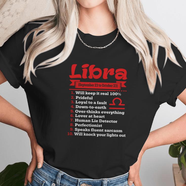 Top Ten Signs To Spot True Libra Red Color Unisex T-Shirt Gifts for Her