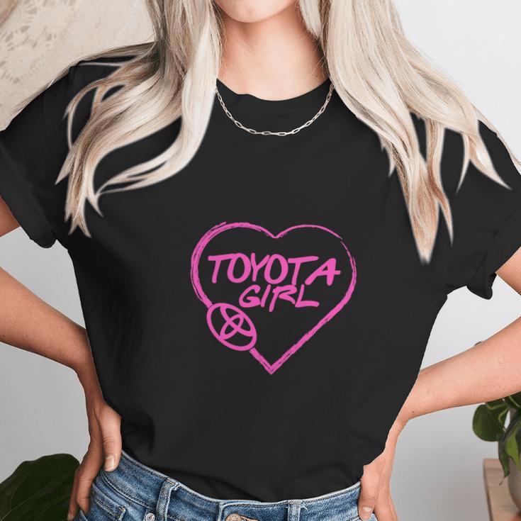 Toyota Girl Pink Heart Lovely Unisex T-Shirt Gifts for Her