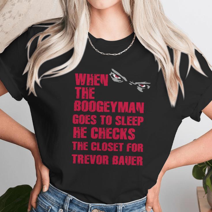 Trevor Bauer Cleveland Baseball Sports Boogeyman Unisex T-Shirt Gifts for Her