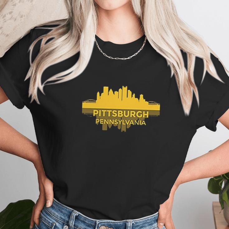 Ugp Campus Apparel City State Skyline Hometown Pride State Pride Unisex T-Shirt Gifts for Her