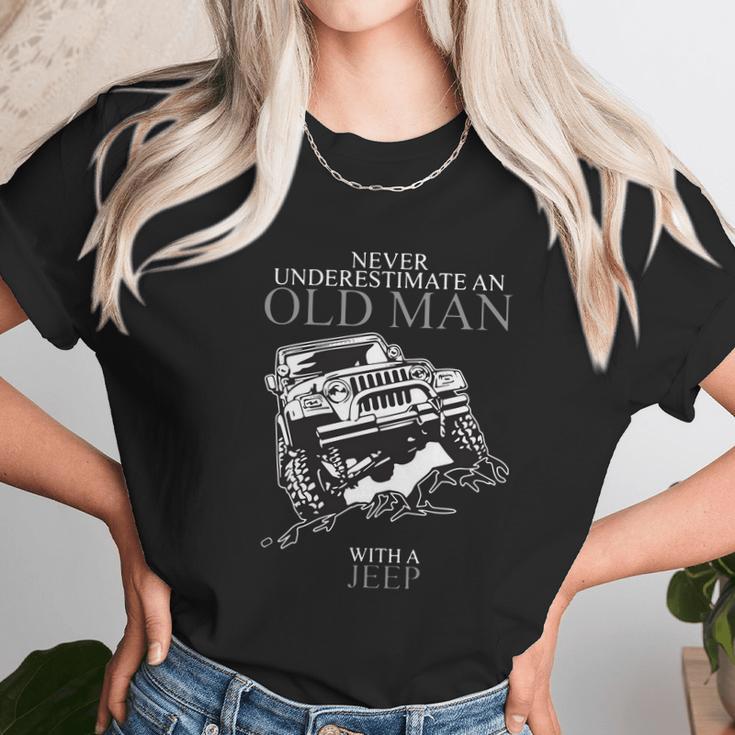 Never Underestimate An Old Man Jeep T-Shirts Unisex T-Shirt Gifts for Her