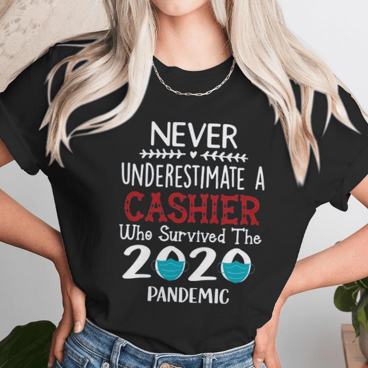 Never Underestimate Who Survived The Pandemic Cashier Unisex T-Shirt Gifts for Her