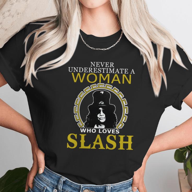 Never Underestimate A Woman Love Slash Unisex T-Shirt Gifts for Her