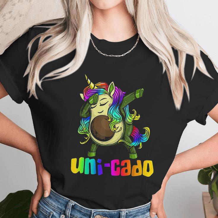 Uni Cado Dabbing Unicorn Avocado Unisex T-Shirt Gifts for Her