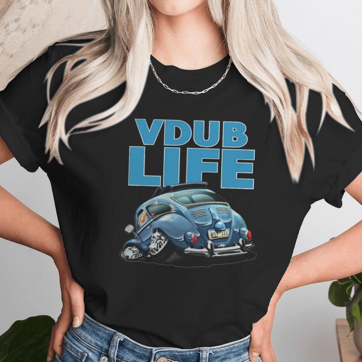 Vdub Life Duel Sided Volkswagen Vw Lifestyle Tees Hoodies And More Unisex T-Shirt Gifts for Her