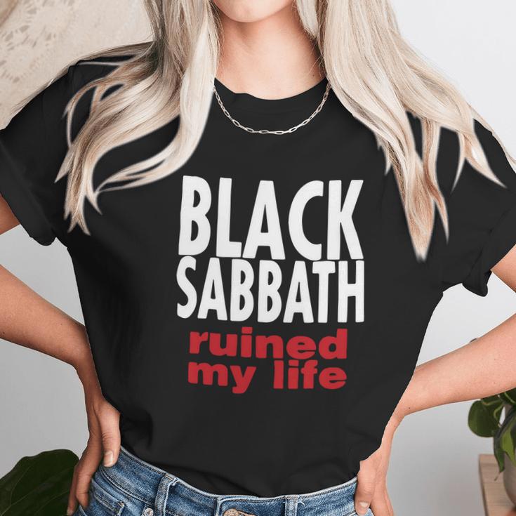 Vintage 1990S Black Sabbath Ruined My Life Unisex T-Shirt Gifts for Her