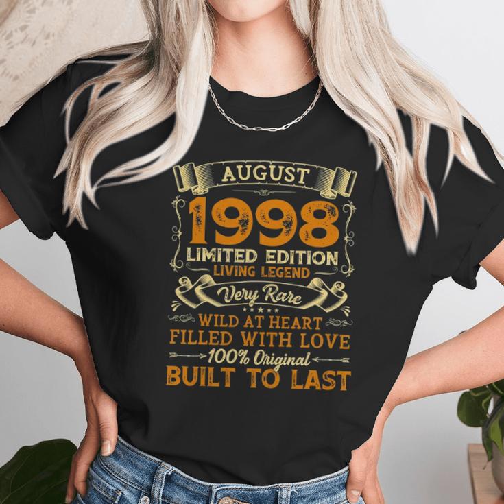 Vintage 23Rd Birthday August 1998 23 Years Old Gift Unisex T-Shirt Gifts for Her