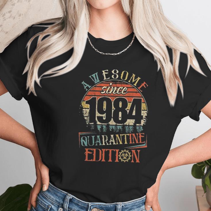 Vintage Awesome Since 1984 Social Distancing Unisex T-Shirt Gifts for Her