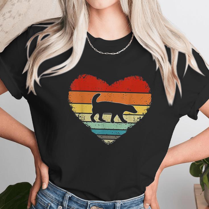 Vintage Heart Honey Badger Unisex T-Shirt Gifts for Her