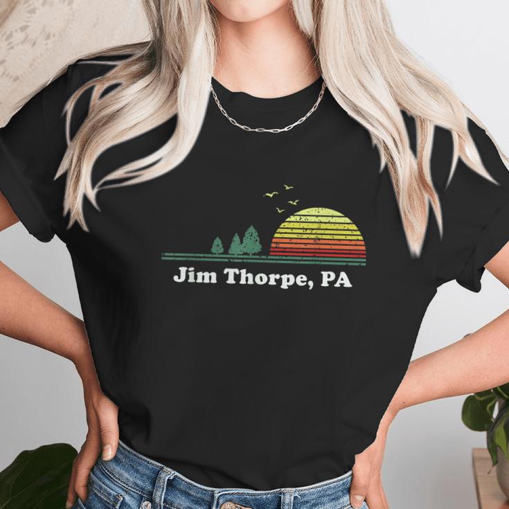 Vintage Jim Thorpe Pennsylvania Home Souvenir Print Unisex T-Shirt Gifts for Her