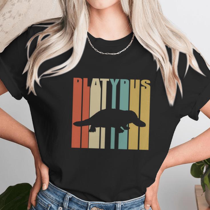 Vintage Retro Platypus Silhouette Unisex T-Shirt Gifts for Her