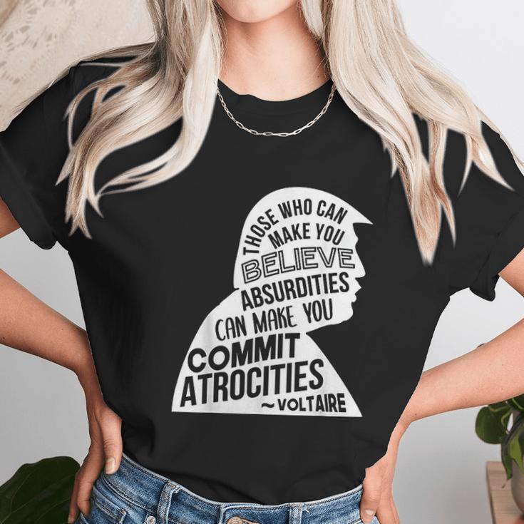 Voltaire Quote Unisex T-Shirt Gifts for Her